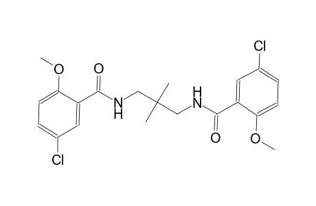 5-chloro-N-{3-[(5-chloro-2-methoxybenzoyl)amino]-2,2-dimethylpropyl}-2-methoxybenzamide
