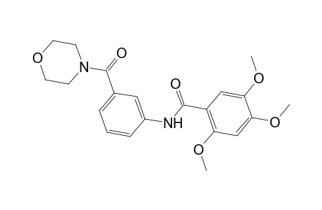 2,4,5-trimethoxy-N-[3-(morpholin-4-ylcarbonyl)phenyl]benzamide
