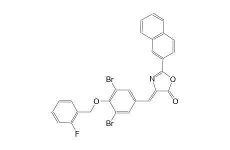 (4Z)-4-{3,5-dibromo-4-[(2-fluorobenzyl)oxy]benzylidene}-2-(2-naphthyl)-1,3-oxazol-5(4H)-one