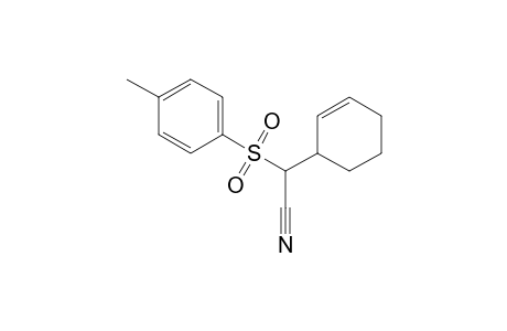 2-Cyclohexene-1-acetonitrile, .alpha.-[(4-methylphenyl)sulfonyl]-, (R*,R*)-
