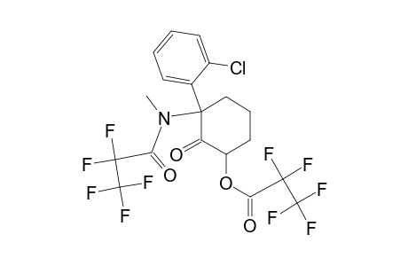 Propanoic acid, pentafluoro-, 3-(2-chlorophenyl)-3-[methyl(2,2,3,3,3-pentafluoro-1-oxopropyl)amino]-2-oxocyclohexyl ester