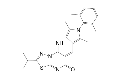 (6E)-6-{[1-(2,6-dimethylphenyl)-2,5-dimethyl-1H-pyrrol-3-yl]methylene}-5-imino-2-isopropyl-5,6-dihydro-7H-[1,3,4]thiadiazolo[3,2-a]pyrimidin-7-one