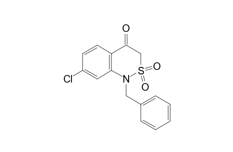 1-benzyl-7-chloro-1H-2,1-benzothiazin-4(3H)-one, 2,2-dioxide