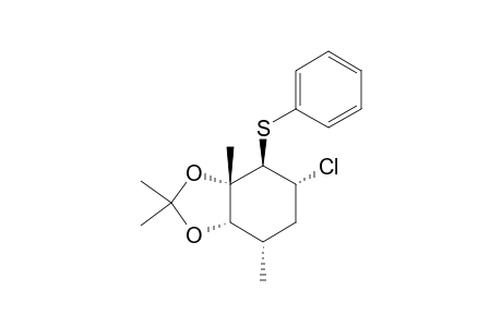1-CHLORO-TRANS,CIS-3,5-DIMETHYL-CIS,CIS-3,4-DIHYDROXY-TRANS-2-(PHENYLTHIO)-CYCLOHEXANE-3,4-ACETONIDE