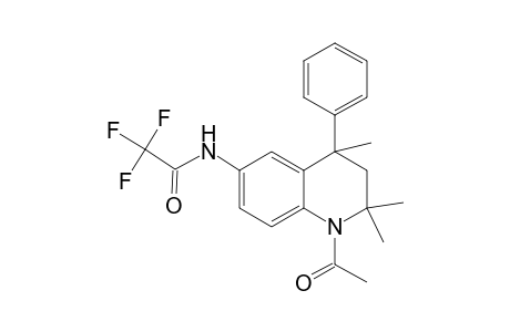 Acetamide, 2,2,2-trifluoro-N-(1,2,3,4-tetrahydro-1-acetyl-2,2,4-trimethyl-4-phenylquinolin-6-yl)-