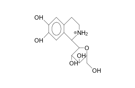 1-(A-D-Arabinofuranosyl)-6,7-dihydroxy-tetrahydro-isoquinolium cation, major diastereomer