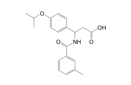 3-(4-isopropoxyphenyl)-3-(m-toluoylamino)propionic acid