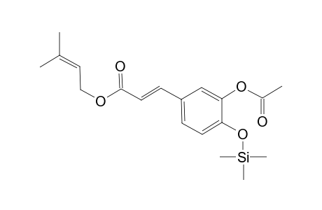 (E)-3-(3-acetoxy-4-trimethylsilyloxy-phenyl)acrylic acid 3-methylbut-2-enyl ester