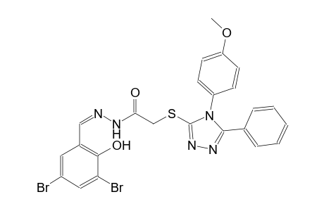 N'-[(Z)-(3,5-dibromo-2-hydroxyphenyl)methylidene]-2-{[4-(4-methoxyphenyl)-5-phenyl-4H-1,2,4-triazol-3-yl]sulfanyl}acetohydrazide