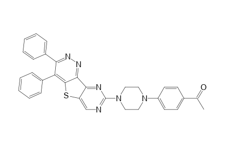 8-[N-(4'-Acetylphenyl)piperazino]-3,4-diphenylpyrimido[4',5' : 4,5]thieno[3,2-c]pyridazine