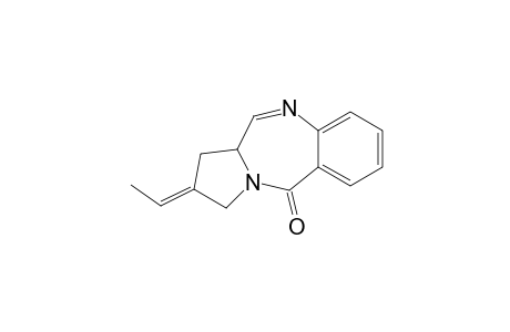 (+)-2-Ethylidene-1,2,3,11a-tetrahydro-5H-pyrrolo(2,1-c)(1,4)-benzodiazepin-5-one