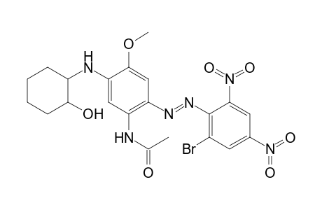 N-(2-Hydroxycyclohexyl)-2-methoxy-5-acetamido-4-(2,4-dinitro-6-bromophenylazo)aniline