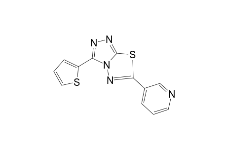 [1,2,4]Triazolo[3,4-b][1,3,4]thiadiazole, 6-(3-pyridinyl)-3-(2-thienyl)-