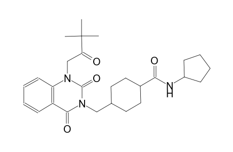 N-cyclopentyl-4-[(1-(3,3-dimethyl-2-oxobutyl)-2,4-dioxo-1,4-dihydro-3(2H)-quinazolinyl)methyl]cyclohexanecarboxamide