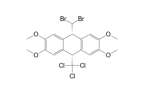 9-(dibromomethyl)-2,3,6,7-tetramethoxy-10-(trichloromethyl)-9,10-dihydroanthracene