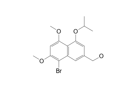 8-BROMO-HYDROXYMETHYL-4-ISOPROPOXY-5,7-DIMETHOXYNAPHTHALENE