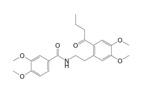 N-{.beta.-[3',4'-Dimethoxy-6'-(1"-oxobutyl)phenyl]ethyl}-3,4-dimethoxybenzamide