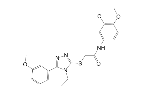 N-(3-chloro-4-methoxyphenyl)-2-{[4-ethyl-5-(3-methoxyphenyl)-4H-1,2,4-triazol-3-yl]sulfanyl}acetamide