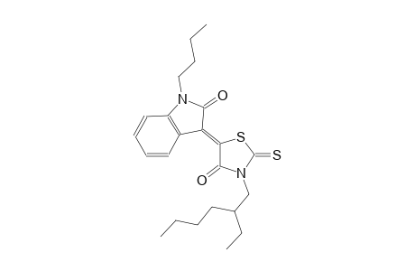 (3Z)-1-butyl-3-[3-(2-ethylhexyl)-4-oxo-2-thioxo-1,3-thiazolidin-5-ylidene]-1,3-dihydro-2H-indol-2-one