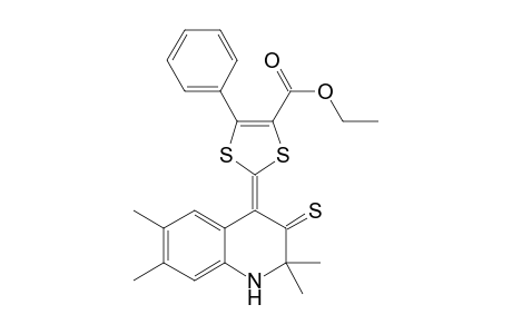 (2Z)-5-phenyl-2-(2,2,6,7-tetramethyl-3-sulfanylidene-1H-quinolin-4-ylidene)-1,3-dithiole-4-carboxylic acid ethyl ester