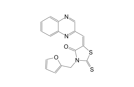4-thiazolidinone, 3-(2-furanylmethyl)-5-(2-quinoxalinylmethylene)-2-thioxo-, (5E)-