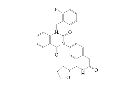 2-[4-(1-(2-fluorobenzyl)-2,4-dioxo-1,4-dihydro-3(2H)-quinazolinyl)phenyl]-N-(tetrahydro-2-furanylmethyl)acetamide