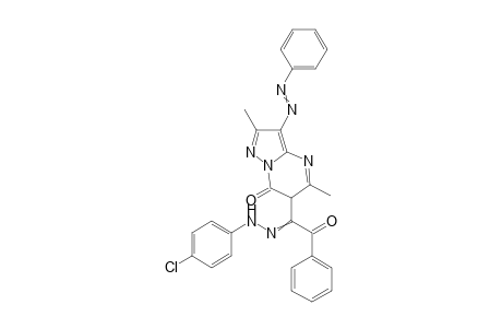 2,7-Dimethyl-8-phenylazo-3-[N-(4-chlorophenyl)-2-oxo-2-phenyl-ethanehydrazonoyl)]-pyrazolo[1,5-a]pyrimidin-4(3H)-one