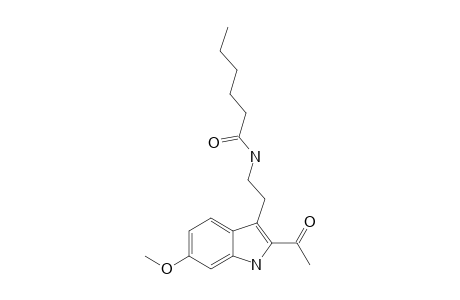 2-ACETYL-3-(2-HEXANOYLAMIDOETHYL)-7-METHOXYINDOLE