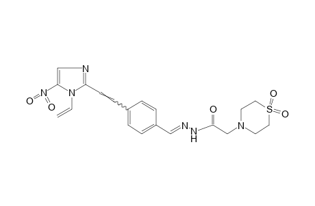 4-THIOMORPHOLINEACETIC ACID {p-[2-(5-NITRO-1-VINYLIMIDAZOL-2-YL)VINYL]BENZYLIDENE}HYDRAZIDE, 1,1-DIOXIDE