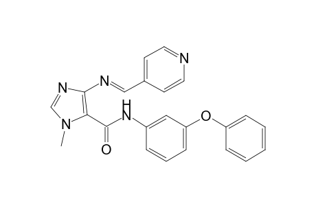 3-Methyl-N-(3-phenoxyphenyl)-5-[(E)-4-pyridylmethyleneamino]imidazole-4-carboxamide