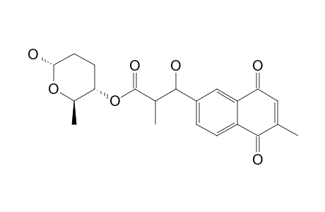 2-METHYL-6-[2-(4-AMICETOPYRANOSYLCARBONYL)-1-HYDROXYPROPYL]-1,4-NAPHTHOQUINONE;ALPHA-ANOMER