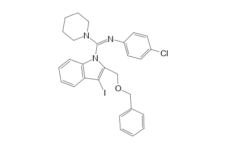 N-((2-((Benzyloxy)methyl)-3-iodo-1H-indol-1-yl)-(piperidin-1-yl)methylene)-4-chloroaniline