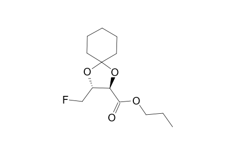 n-propyl (2R,3R)-O-cyclohexylidene-4-fluorobutanoate