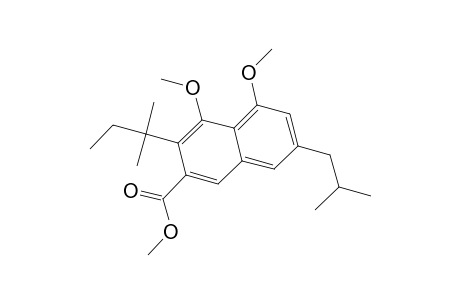 Methyl 1,8-dimethoxy-2-(2-methylbut-2-yl)-6-(2-methylpropyl)naphthylcarboxylate
