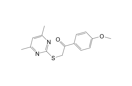 2-[(4,6-dimethyl-2-pyrimidinyl)thio]-1-(4-methoxyphenyl)ethanone