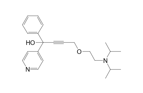 alpha-{3-[2-(diisopropylamino)ethoxy]-1-propynyl]-alpha-phenyl-4-pyridinemethanol