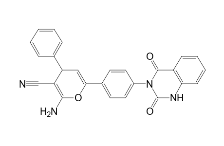 2-Amino-6-[4-(2,4-dioxo-1,4-dihydro-2H-quinazolin-3-yl)-phenyl]-4-phenyl-4H-pyran-3-carbonitrile