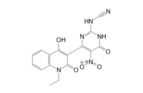 6-(1-Ethyl-4-hydroxy-2-oxo-1,2-dihydro-quinolin-3-yl)-5-nitro-4-oxo-3,4-dihydro-1H-pyrimidin-2-ylidene-cyanamide