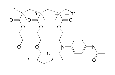 Poly[hydroxyethyl methacrylate-co-ethylenedimethacrylate-co-n-ethyl-n-(2-methacryloyloxyethyl)-n'-acetyl-p-phenylenediamine]