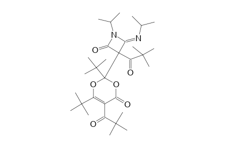 2-[1-ISOPROPYL-4-(ISOPROPYLIMINO)-2-OXO-3-PIVALOYL-AZETIDIN-3-YL]-2,6-DI-TERT.-BUTYL-5-PIVALOYL-1,3-DIOXIN-4(2H)-ONE,ISOMER-#1