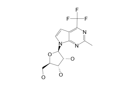 2-METHYL-7-(BETA-D-RIBOFURANOSYL)-4-TRIFLUOROMETHYL-PYRROLO-[2,3-D]-PYRIMIDINE