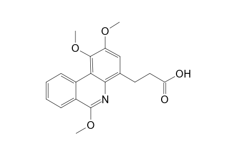 3-(1,2,6-trimethoxy-4-phenanthridinyl)propanoic acid