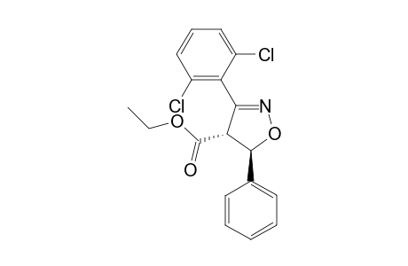 trans-3-(2,6-dichlorophenyl)-4,5-dihydro-5-phenyl-4-isoxazolecarboxylic acid ethyl ester