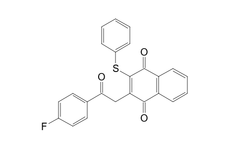 1,4-Naphthalenedione, 2-[2-(4-fluorophenyl)-2-oxoethyl]-3-(phenylthio)-