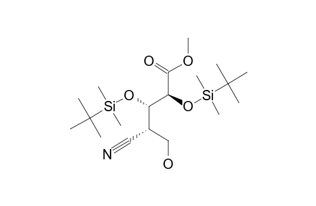 METHYL-2,3-DI-O-(TERT.-BUTYLDIMETHYLSILYL)-4-CYANO-4-DEOXY-D-ARABINONATE