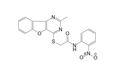 2-[(2-methyl[1]benzofuro[3,2-d]pyrimidin-4-yl)sulfanyl]-N-(2-nitrophenyl)acetamide