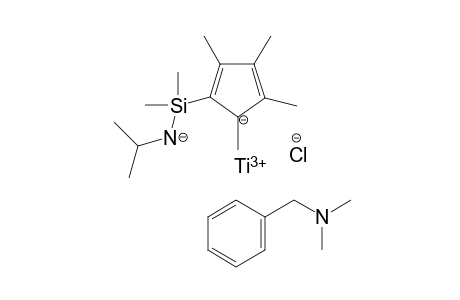 N,N-Dimethyl-1-phenyl-methanamine-[dimethyl-(2,3,4,5-tetramethylcyclopenta-1,3-dien-1-yl)silyl]-isopropyl-azanide titanium(III) chloride