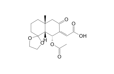 [(4a.beta.,8a.beta.)-1.alpha.-Acetoxy-8-ethylenedioxy-1,2,3,4,4a,5,6,7,8,8a-decahydro-4a-methyl-3-oxo-2-naphthylene]acetic acid