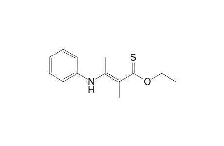 O-Ethyl 3-(phenylamino)-2-methylbut-2-enethioate