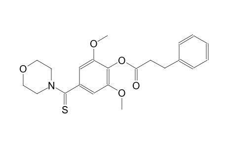benzenepropanoic acid, 2,6-dimethoxy-4-(4-morpholinylcarbonothioyl)phenyl ester